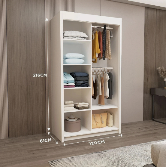 Milan Sliding Door Wardrobe with Mirror 2 or 3 Doors