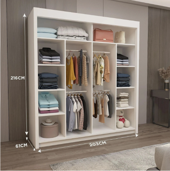 OSLO Sliding Door Wardrobe with Centred Mirror