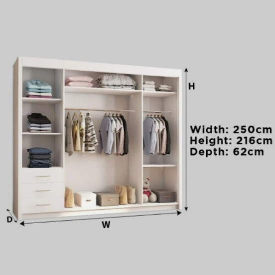 OSLO Sliding Door Wardrobe with Centred Mirror