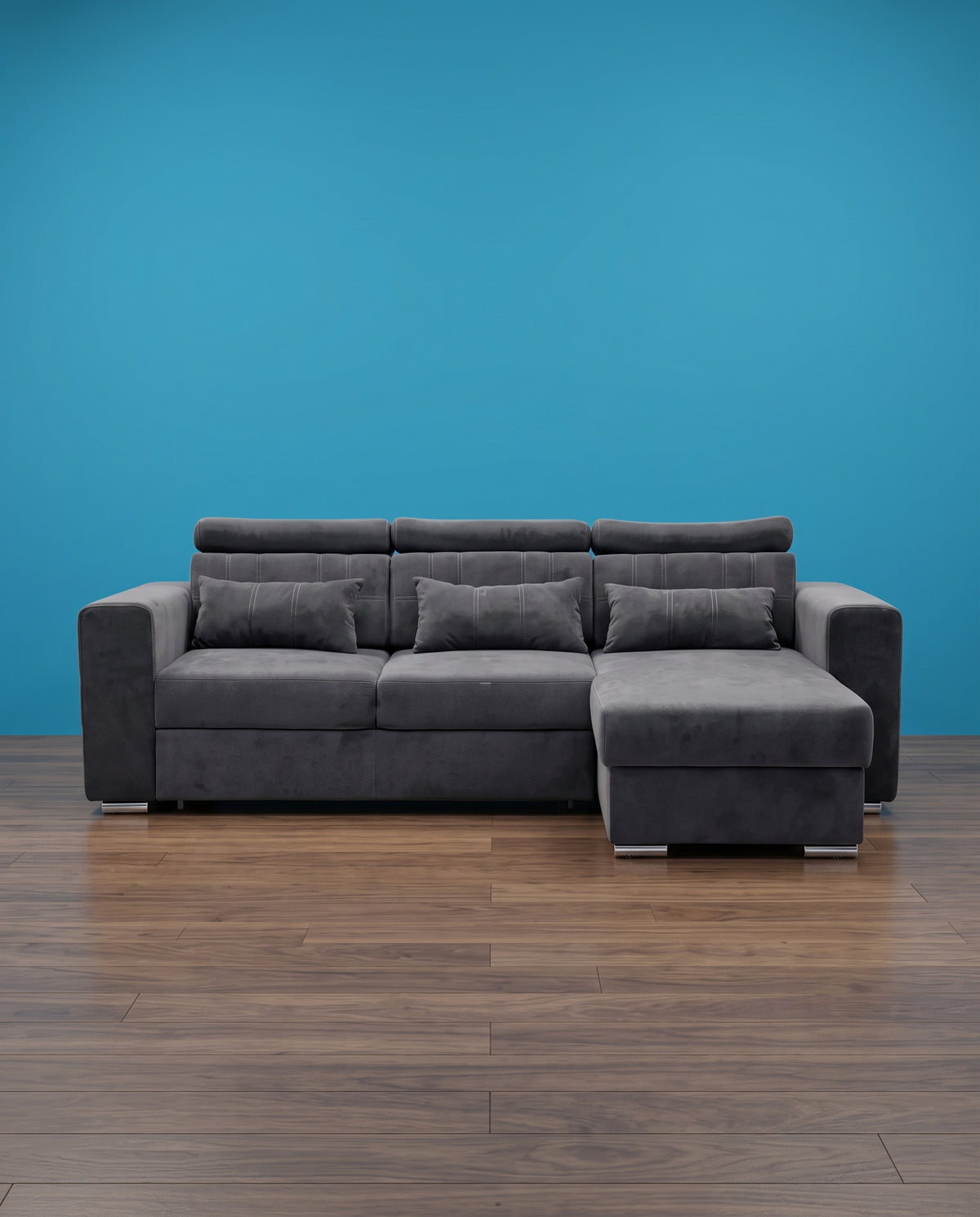 Luca Grey Corner Sofa Bed with Storage