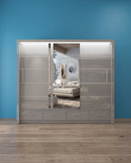 Sycilia High Gloss Sliding Door Wardrobe – 2 & 3 Doors | 2 Sizes | 3 Colours