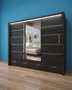 Sycilia High Gloss Sliding Door Wardrobe – 2 & 3 Doors | 2 Sizes | 3 Colours