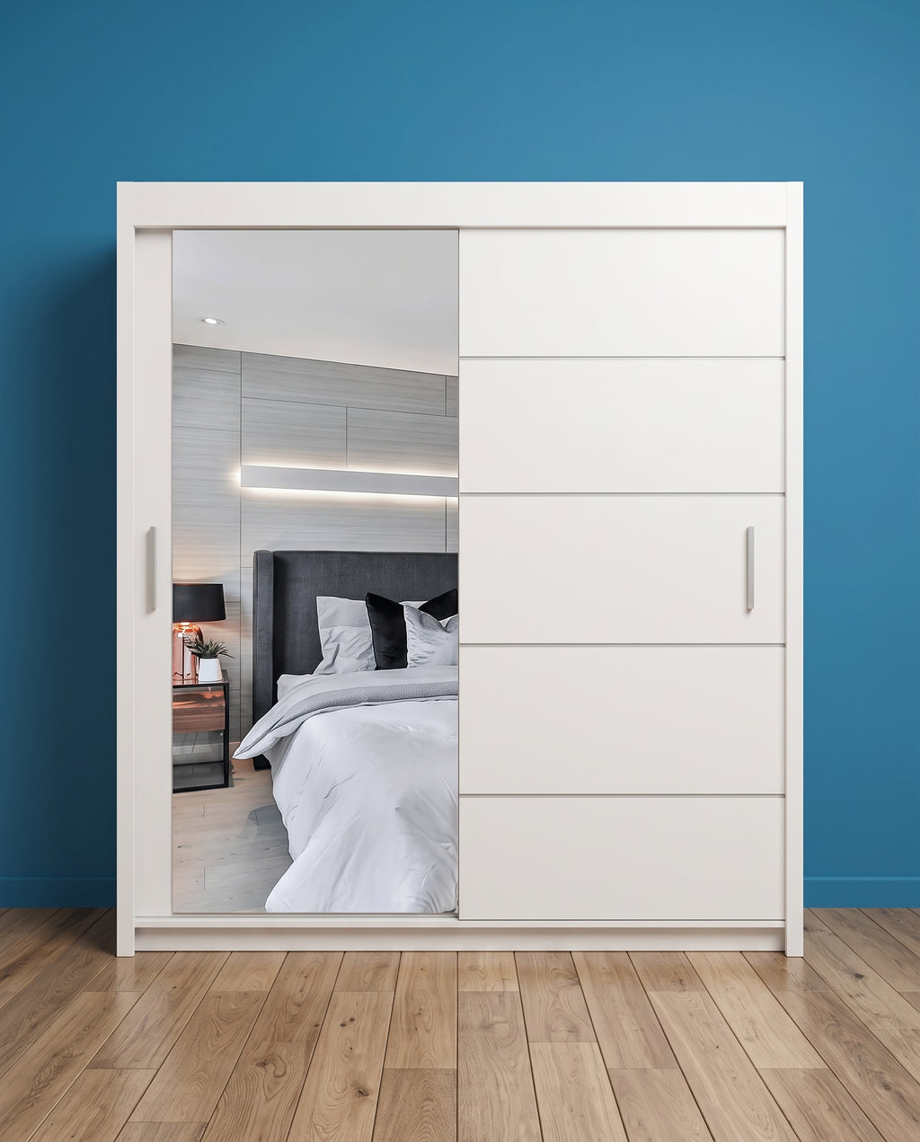 Vision Sliding Door Wardrobe – 2 & 3 Doors | Matt Finish | 5 Sizes | 4 Colours