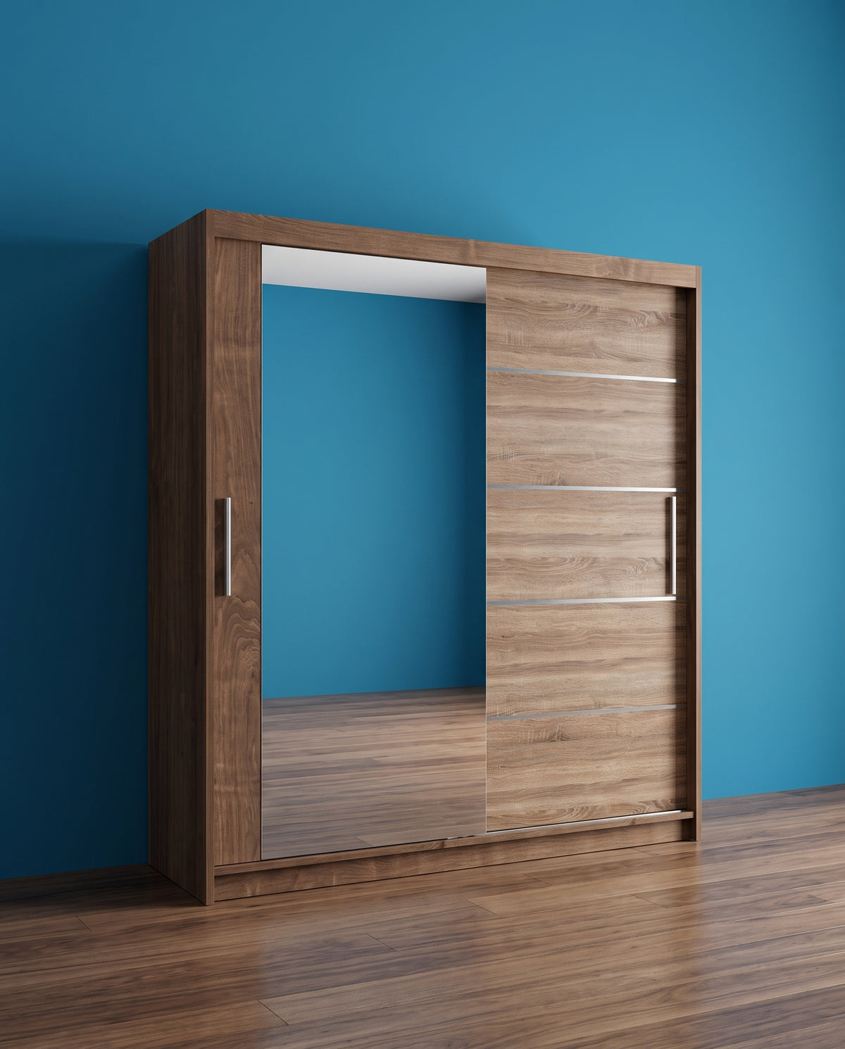 Vision Sliding Door Wardrobe – 2 & 3 Doors | Matt Finish | 5 Sizes | 4 Colours