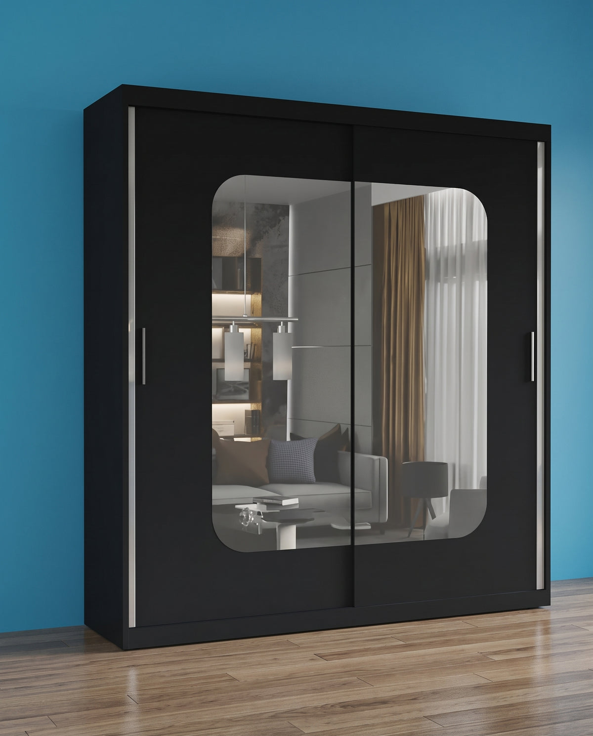 Marika Sliding Door Wardrobe – Matt Finish | 4 Sizes | 4 Colours