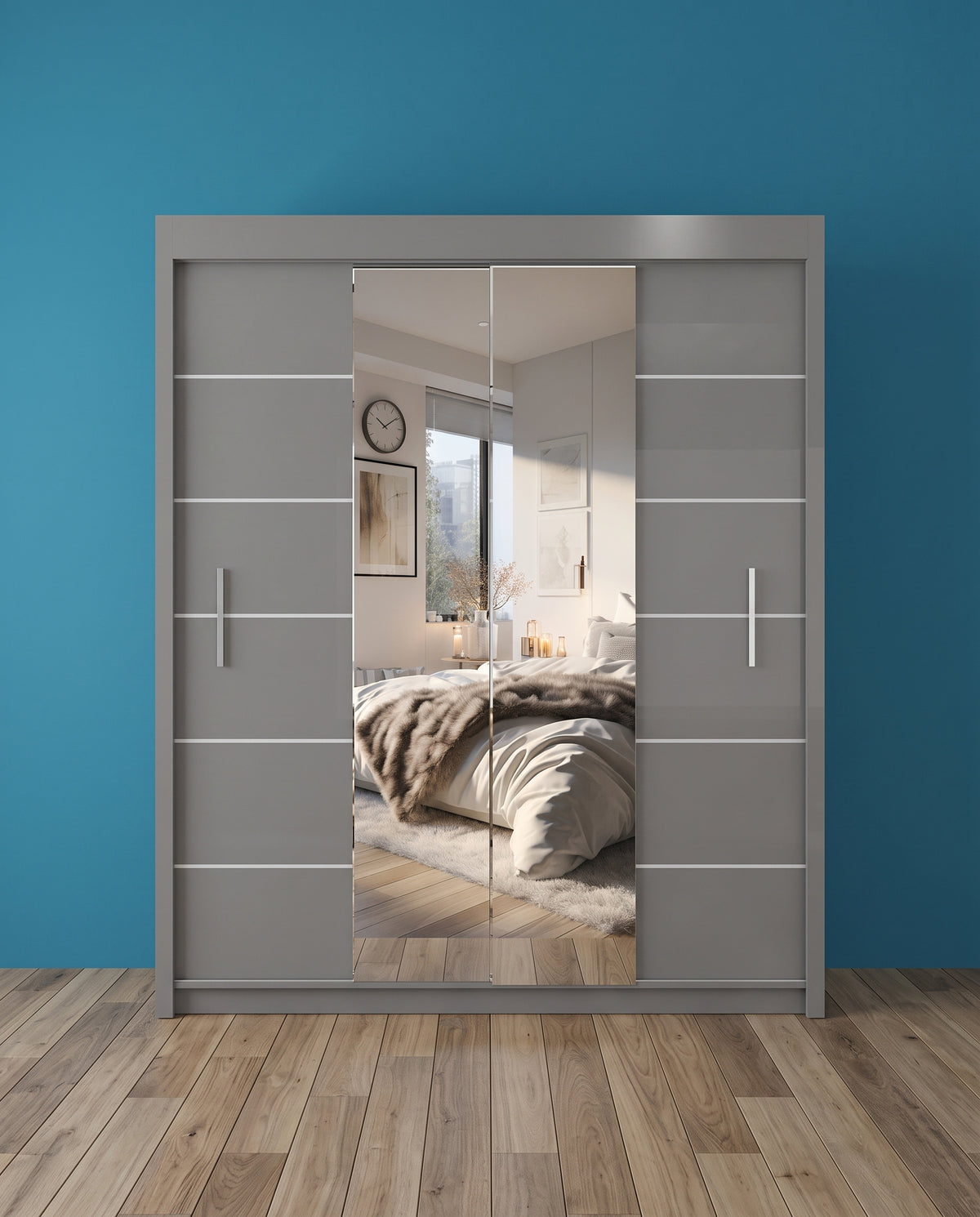 Lisbon Sliding Door Wardrobe – 2 & 3 Doors | Matt Finish | 5 Sizes | 4 Colours