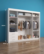 Royal Sliding Wardrobe – Matt Finish | 2 & 3 Doors | 4 Sizes | 4 Colours