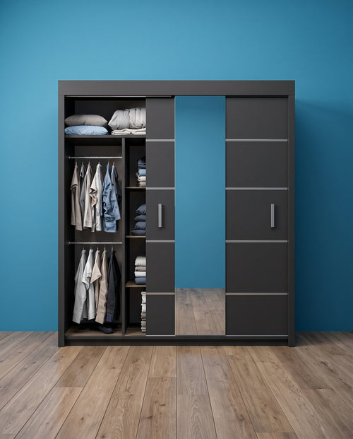 Lisbon Sliding Door Wardrobe – 2 & 3 Doors | Matt Finish | 5 Sizes | 4 Colours