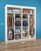 Marika Sliding Door Wardrobe – Matt Finish | 4 Sizes | 4 Colours