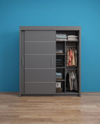 Vision Sliding Door Wardrobe – 2 & 3 Doors | Matt Finish | 5 Sizes | 4 Colours