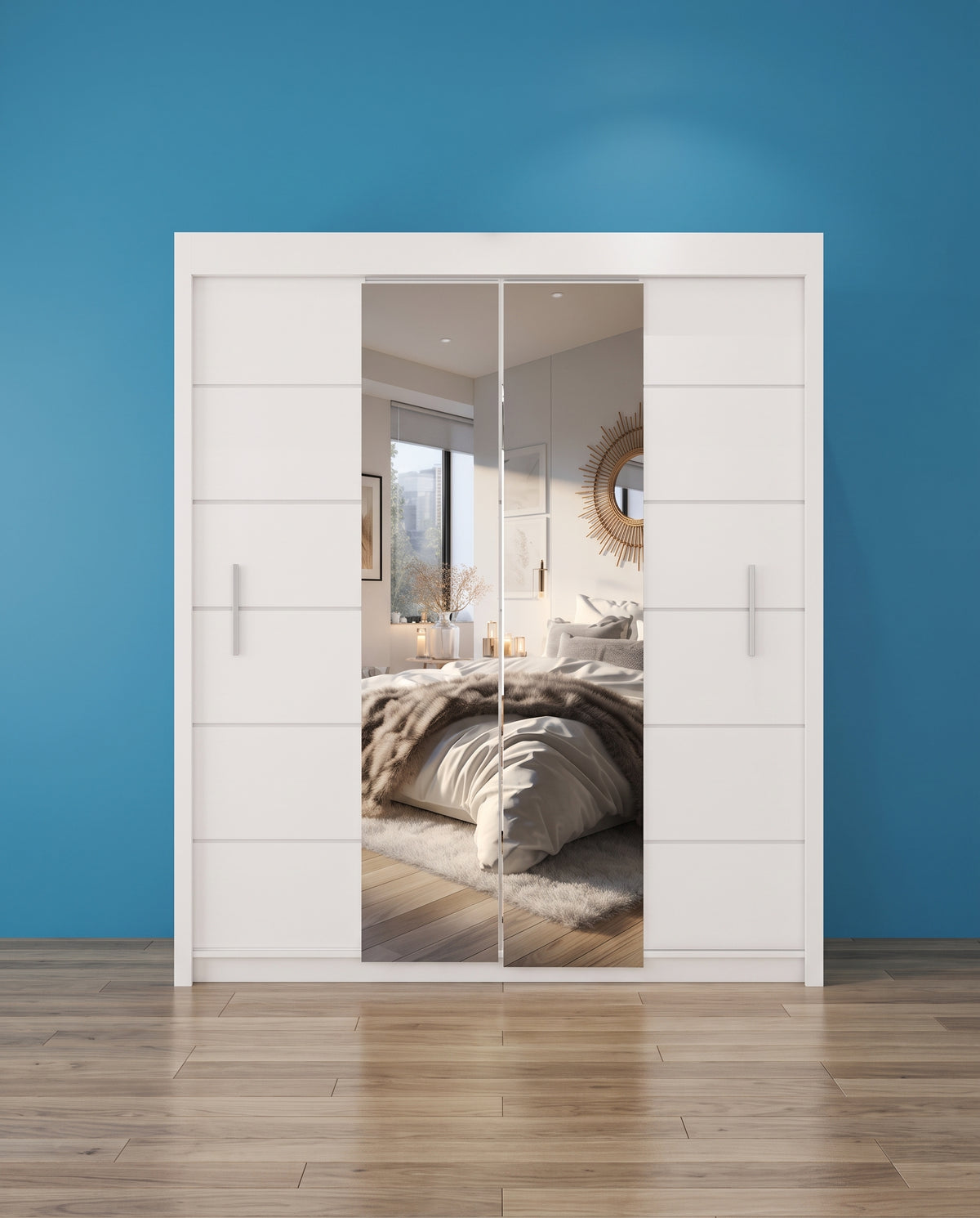Lisbon Sliding Door Wardrobe – 2 & 3 Doors | Matt Finish | 5 Sizes | 4 Colours