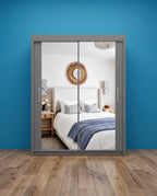 Milan Sliding Door Wardrobe with Mirror & 7 Sizes | 4 Colours