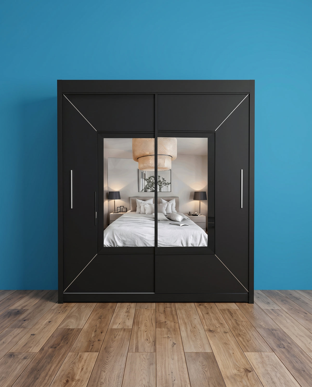 Nicole Sliding Door Wardrobe – Matt Finish | 3 Sizes | 3 Colours