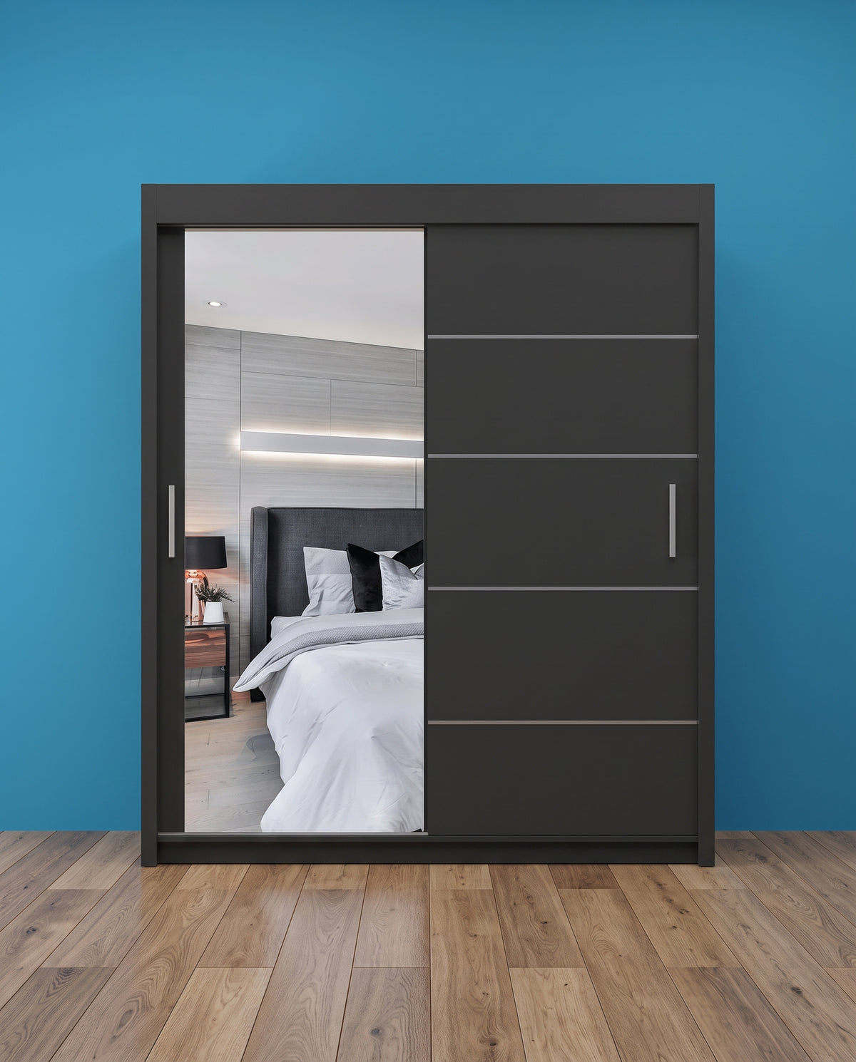Vision Sliding Door Wardrobe – 2 & 3 Doors | Matt Finish | 5 Sizes | 4 Colours