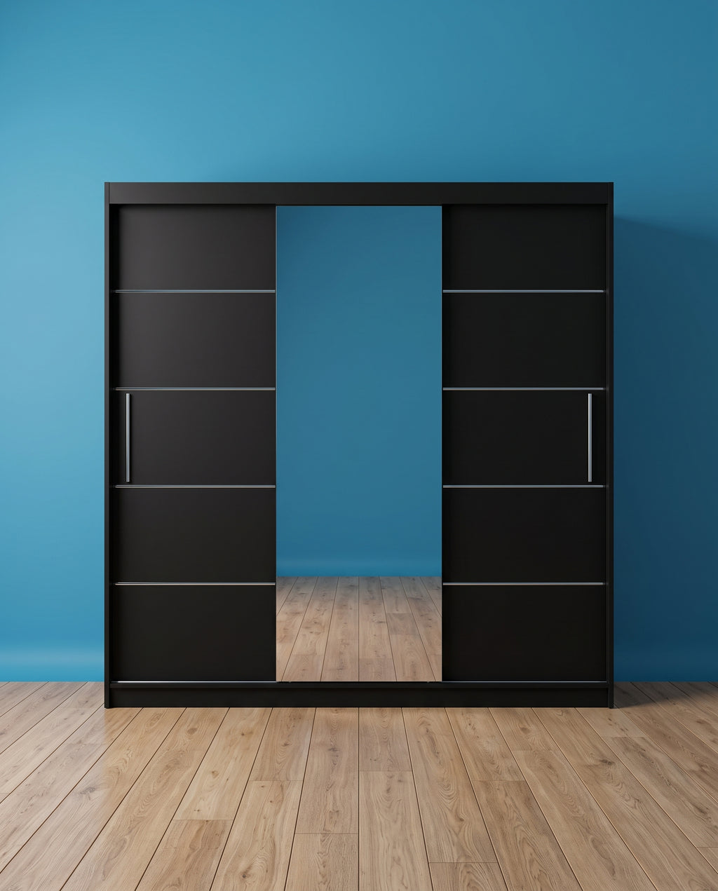 Vision Sliding Door Wardrobe – 2 & 3 Doors | Matt Finish | 5 Sizes | 4 Colours