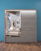 Sycilia High Gloss Sliding Door Wardrobe – 2 & 3 Doors | 2 Sizes | 3 Colours