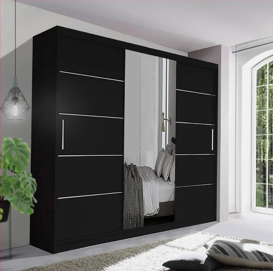 OSLO Sliding Door Wardrobe with Centred Mirror