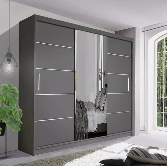 OSLO Sliding Door Wardrobe with Centred Mirror