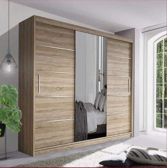 OSLO Sliding Door Wardrobe with Centred Mirror