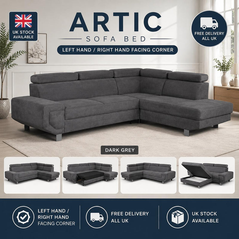 Artic Sofa Bed With Storage Left Hand/ Right Hand Facing Corner