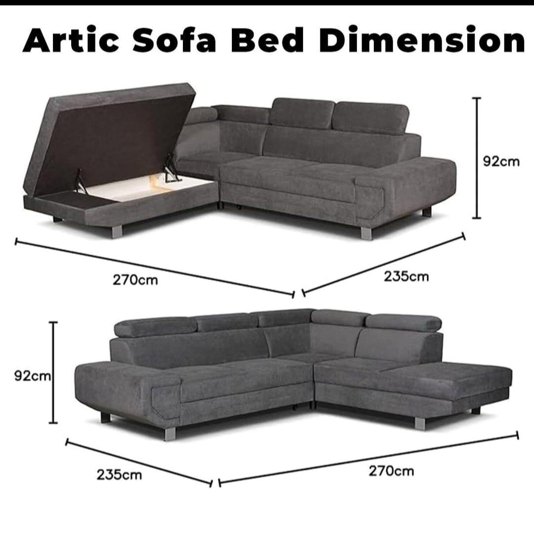 Artic Sofa Bed With Storage Left Hand/ Right Hand Facing Corner