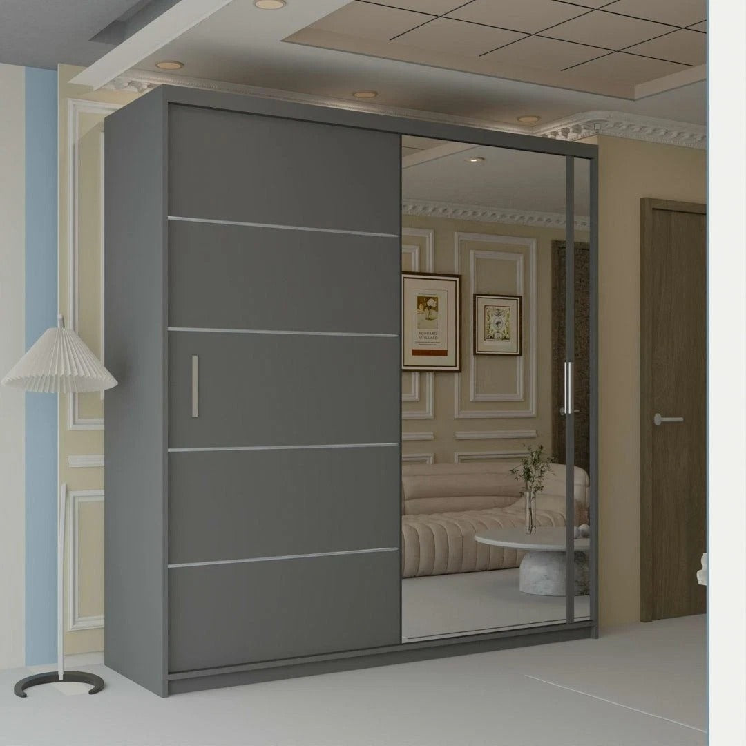 LYON Sliding Door Wardrobe With Mirror