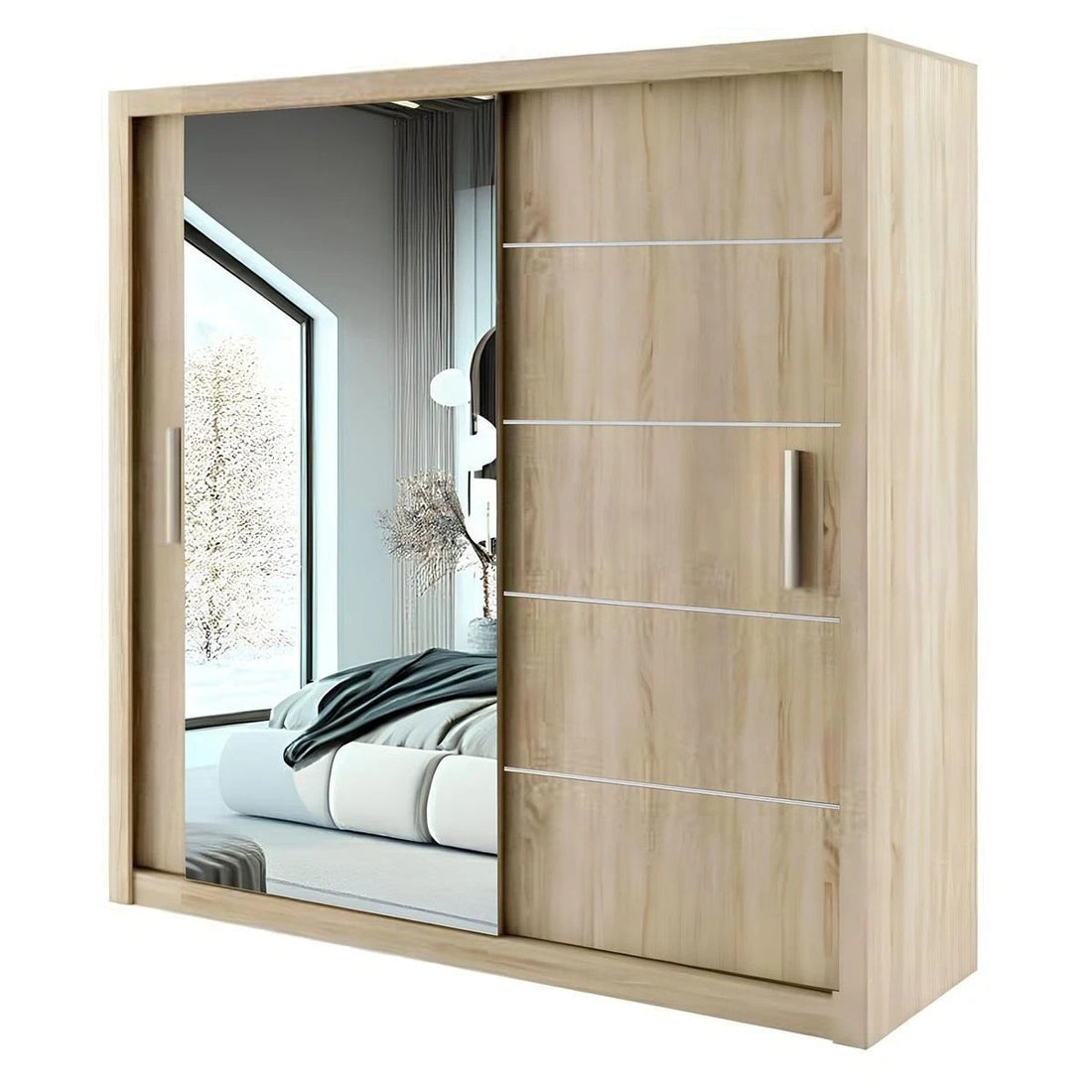 LYON Sliding Door Wardrobe With Mirror