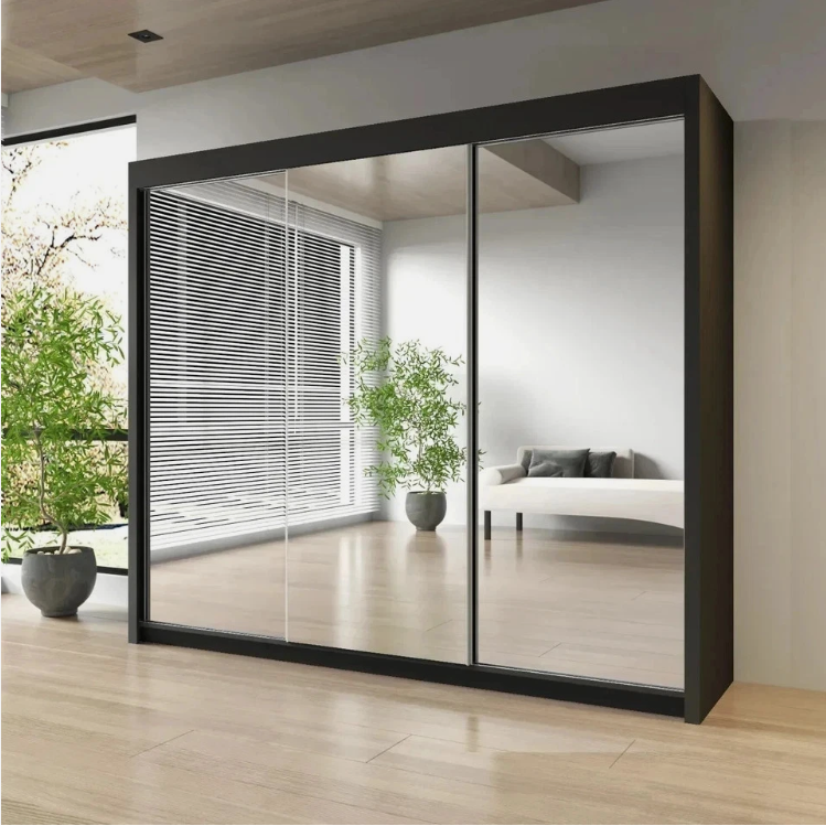 Milan Sliding Door Wardrobe with Mirror 2 or 3 Doors