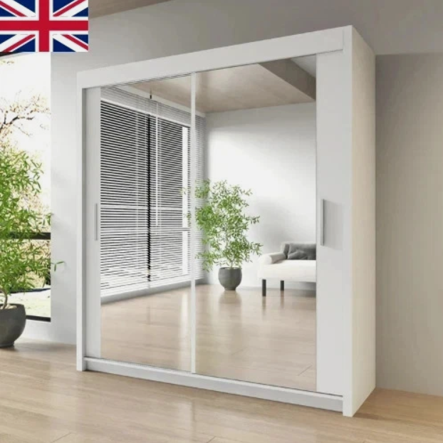 Milan Sliding Door Wardrobe with Mirror 2 or 3 Doors