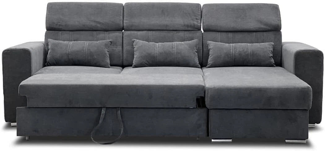 NZ Luca Corner Sofa Bed With Storage Fabric Sofa Universal Side Sofa Bed