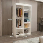 Milan Modern 2 & 3 Sliding Door Wardrobe in 6 Sizes With White Color